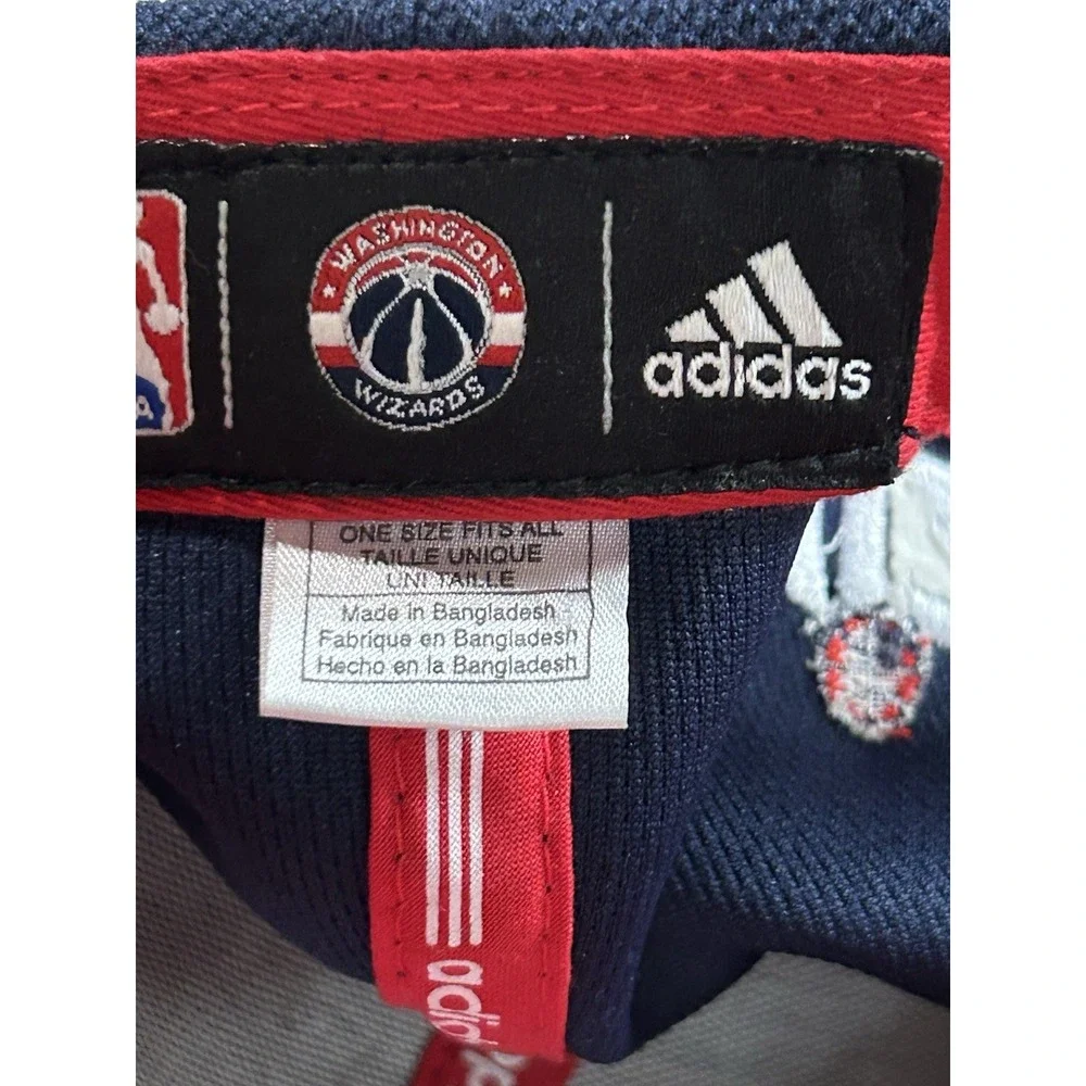 Vintage Adidas Washington Wizards NBA Snapback Cap Blue White Red Adjustable